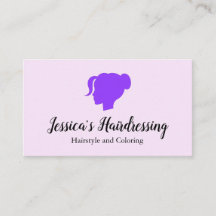 Friseursalon Minimalist Logo Visitenkarte