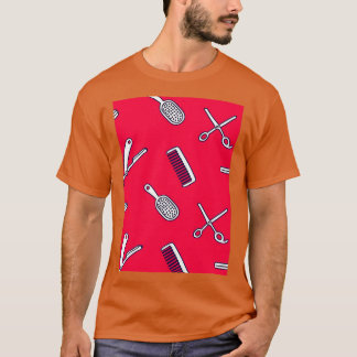 Friseursalon Muster Schere Muster cooles Geschenk T-Shirt