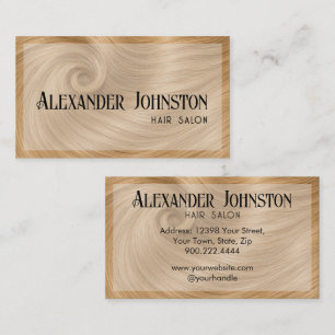 Friseursalon-Name Blond Elegante Typografie Visitenkarte