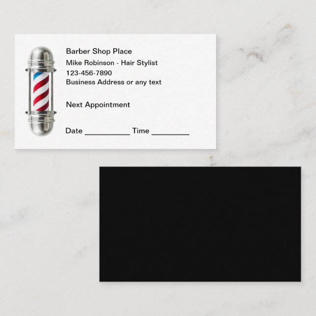 Friseursalon - Personalausweis Terminkarte (Vorne/Hinten)
