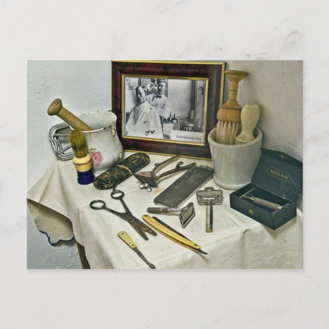 Friseursalon Postkarte (Vorderseite)