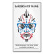 Friseursalon-Punkschädel Magnetische Visitenkarte (Vorderseite Vertikal)