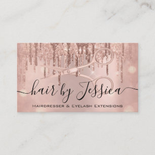 Friseursalon Rose Gold VIP Visitenkarte