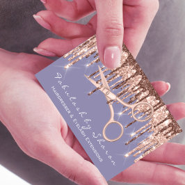 Friseursalon Rose Smoky Viole Visitenkarte