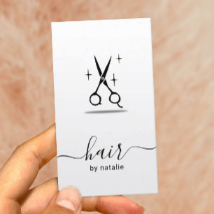 Friseursalon Schere Minimalistisch Friseur Visitenkarte