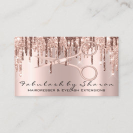 Friseursalon Schere Rose Tropfen VIP Visitenkarte