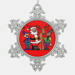 Friseursalon Schneeflocken Zinn-Ornament