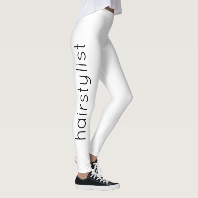 Friseursalon Schwarz-weiß Moderne Moderne Stilvoll Leggings (Rechts)