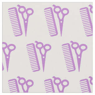 Friseursalon Stylist Schere Fabric Lila Stoff