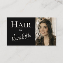 Friseursalon-Stylist-Script-Foto Schwarz