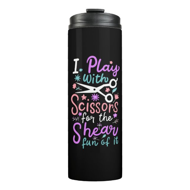 Friseursalon Thermosbecher (Vorderseite)