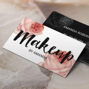 Friseursalon Vintage Floral Visagist Visitenkarte