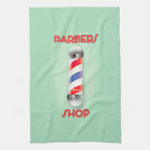 Friseursalon Vintage-Polschild Geschirrtuch