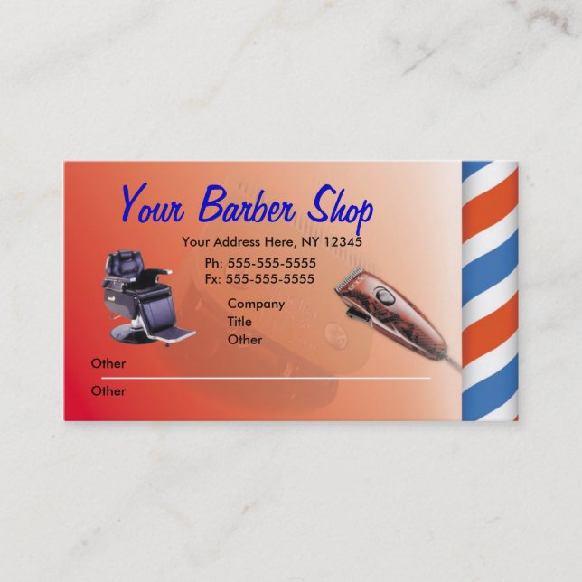 Friseursalon-Visitenkarten Visitenkarte (Vorderseite)