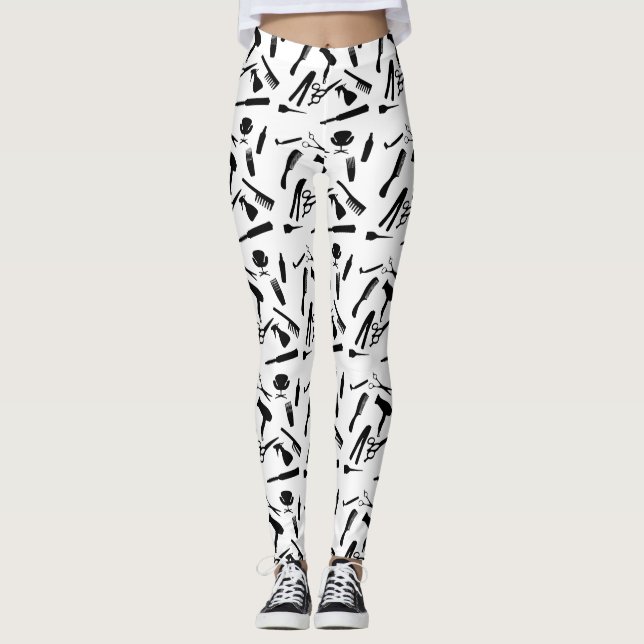 Friseursalon-Werkzeuge Leggings (Vorderseite)