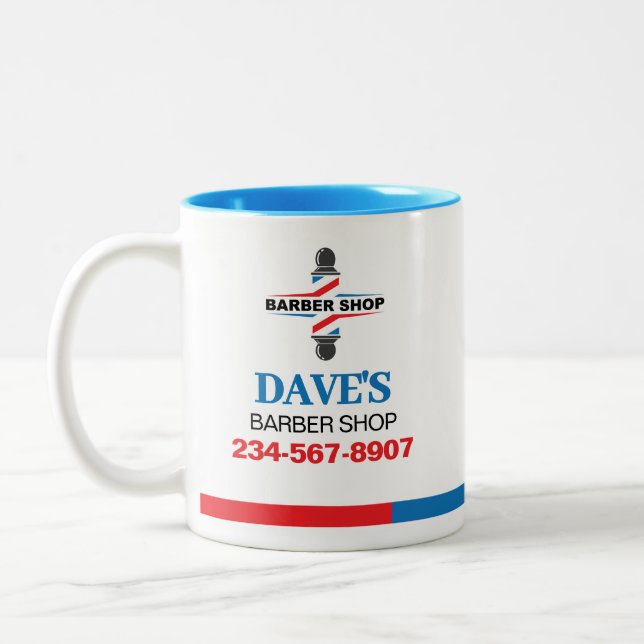 Friseursalon Zweifarbige Tasse (Links)