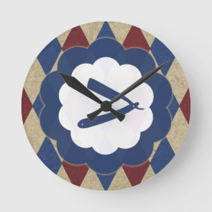 Friseursalondiamanten Runde Wanduhr