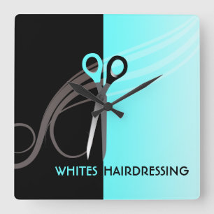 Friseursalonuhr Quadratische Wanduhr