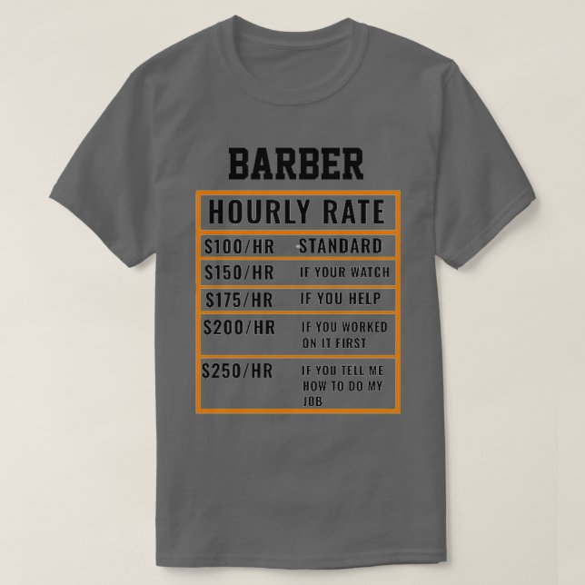 Friseurstundensatz T-Shirt (Design vorne)