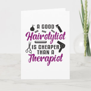 Friseurstylistin Barber Schere Therapy Geschenk Id Karte