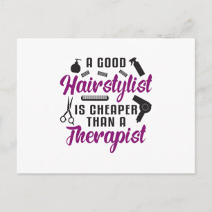 Friseurstylistin Barber Schere Therapy Geschenk Id Postkarte