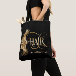 Friseurstylistin, moderne Goldtypografie Tasche