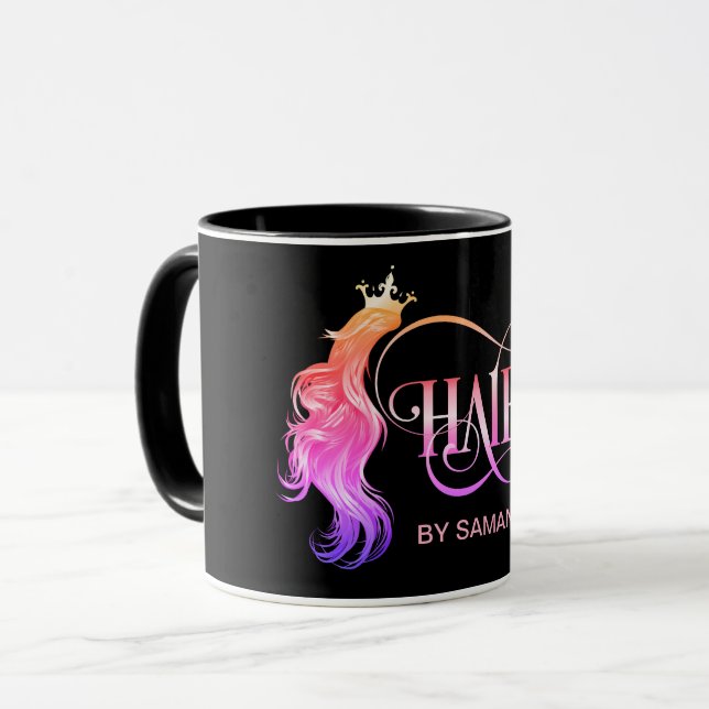 Friseurstylistin, moderne Goldtypografie Tasse (Vorderseite Links)