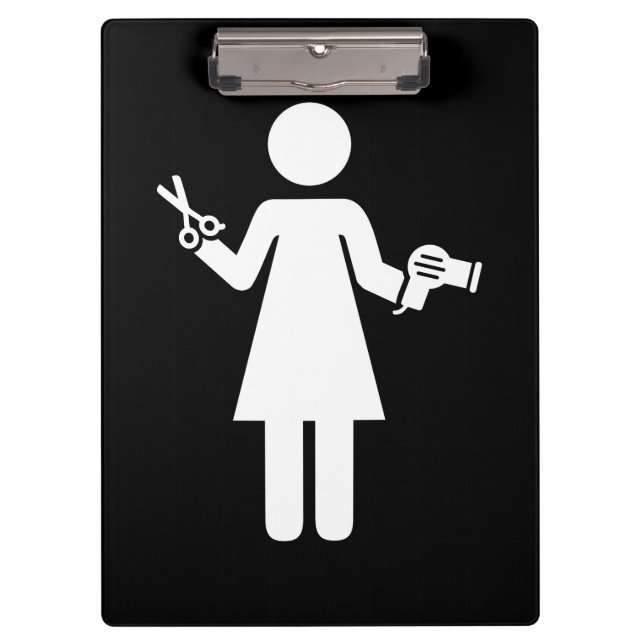 Friseursymbol Klemmbrett (Vorderseite)