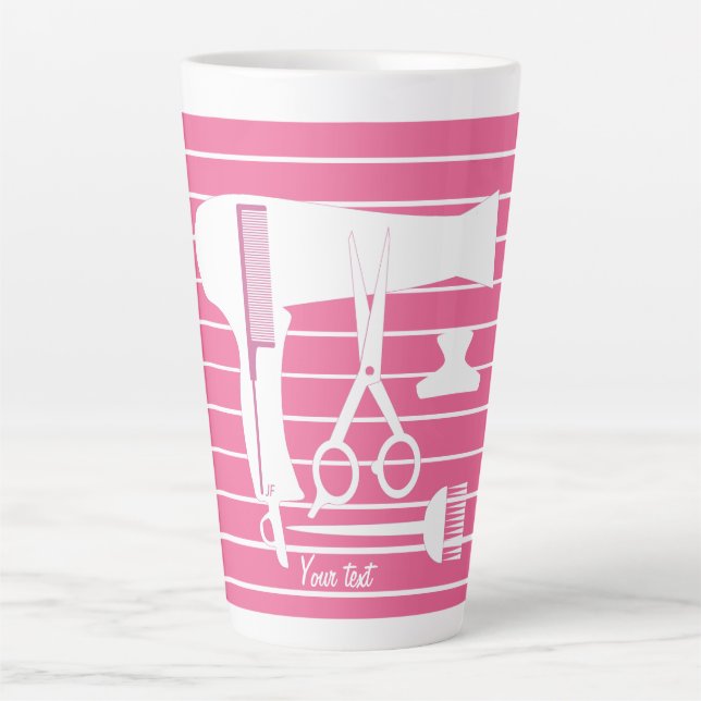 Friseurwerkzeuge Milchtasse (Vorderseite)