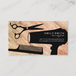 Friseurwerkzeuge | Wood Appt Terminkarte