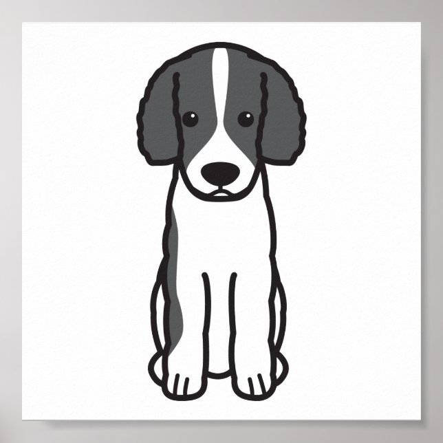 Frisian Water Dog Cartoon Poster (Vorne)