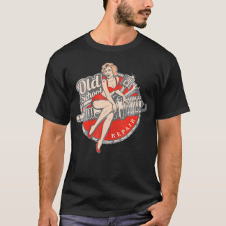 Frisierte Auto Art Car Rockabilly Alte Schule T-Shirt