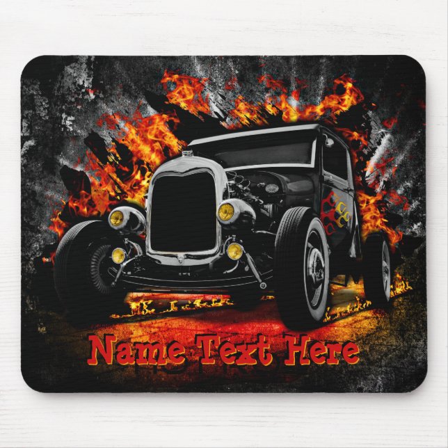 Frisierte Auto Brennen des Feuers Hinzufügen von N Mousepad (Vorne)