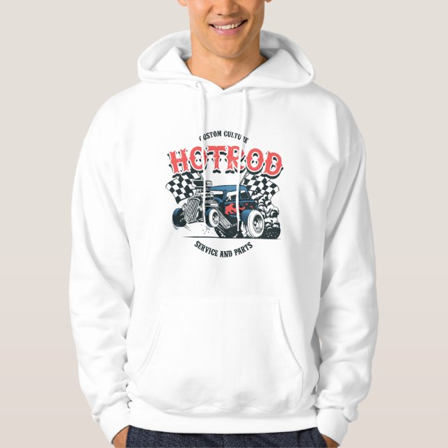 Frisierte Auto Design Hooded Sweatshirt (Vorderseite)