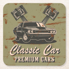 Frisierte Auto Design Paper Untersetzer