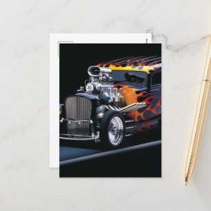 Frisierte Auto Feiertagspostkarte