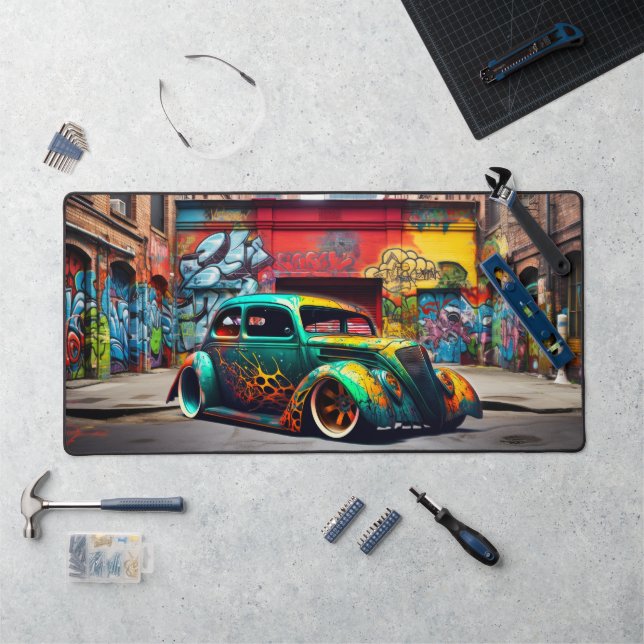 Frisierte Auto Graffiti Urban Custom Desk Mat Schreibtischunterlage (Arbeitsplatz)