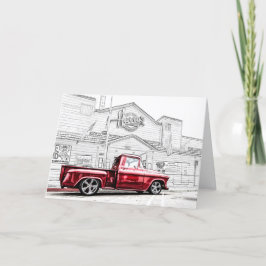 Frisierte Auto Grußkarte Feiertagskarte