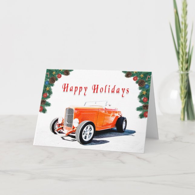 Frisierte Auto Holiday Card Karte (Vorderseite)