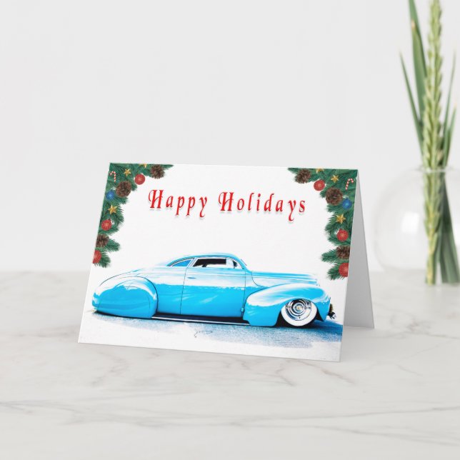 Frisierte Auto Holiday Card Karte (Vorderseite)