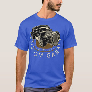 Frisierte Auto Retro Rockabilly Eisenrad Geschenk T-Shirt