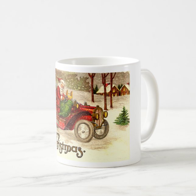 Frisierte Auto Santa Kaffeetasse (VorderseiteRechts)