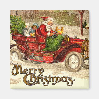 frisierte Auto Santa Magnet