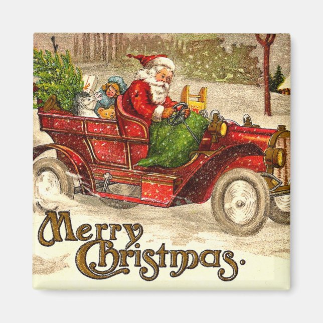 frisierte Auto Santa Magnet (Vorne)