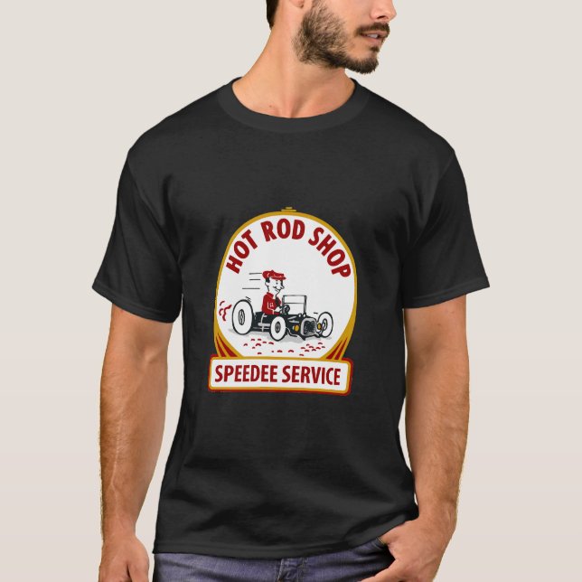 Frisierte Auto Shop T-Shirt (Vorderseite)