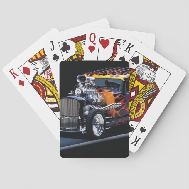 Frisierte Auto Spielkarten (Rückseite)