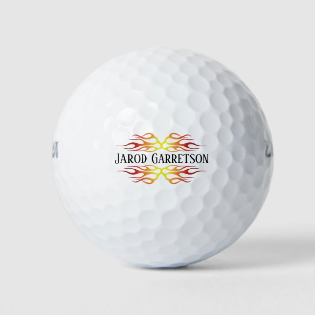 Frisierte Auto Style Flames Flaming Fire Individue Golfball (Vorderseite)