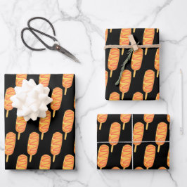 Frisierteig auf einem Stock Geschenkpapier Set
