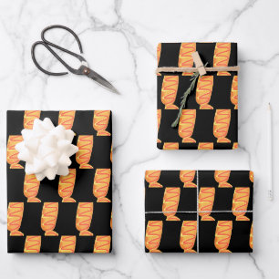 Frisierteig auf einem Stock Geschenkpapier Set