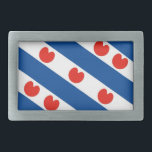 Frisisch-friesische Fahne-Nederland-Region Rechteckige Gürtelschnalle<br><div class="desc">Frisisch-friesische Fahne-Nederland-Region</div>
